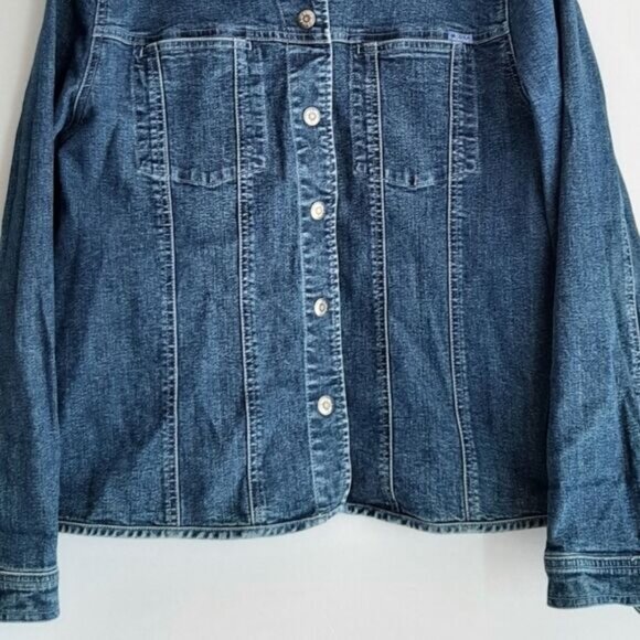 MODEA Marine Classic Blue Jean Jacket Lifesaver Snap Buttons Sz L - Picture 4 of 9